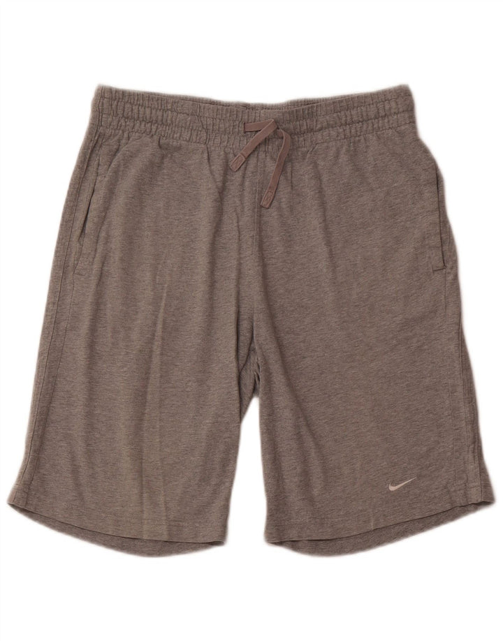 Pantalones cortos deportivos NIKE para hombre de algodón gris medio