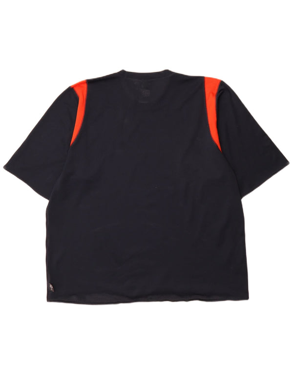 Adidas Hombre Climalite Camiseta Top XL Azul Marino Colorblock Poliéster