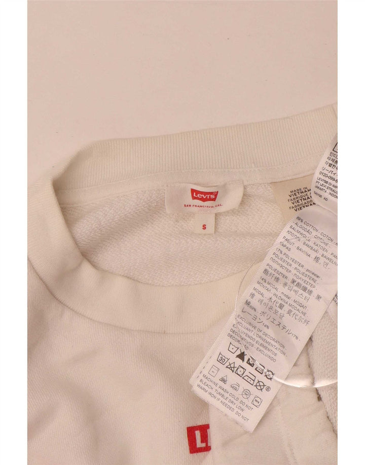 Levi's Jersey tipo sudadera extragrande para mujer UK 10 Small White Colourblock