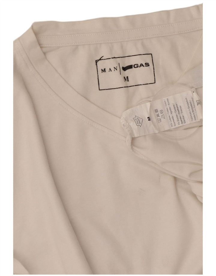 GAS Camiseta Hombre Top Medium Blanco Algodón