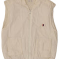 Smasher - Chaqueta de chándal sin mangas para hombre, poliéster blanco grande