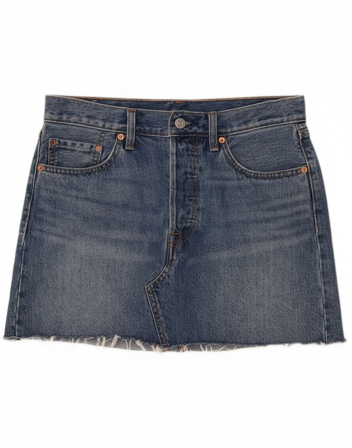 Levi's Minifalda vaquera de cintura baja para mujer W28 Algodón azul medio