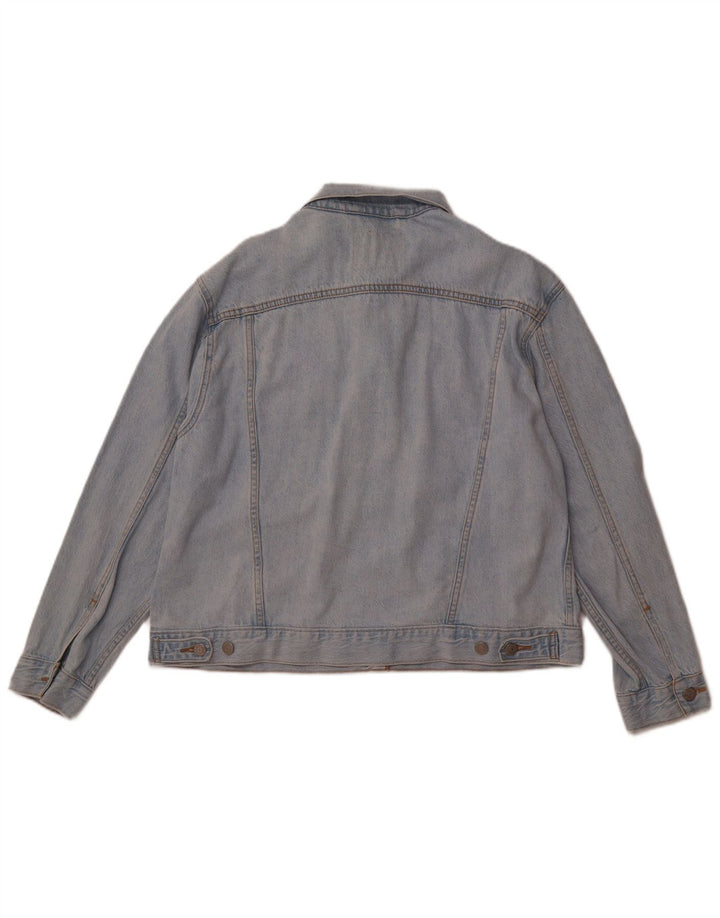 LEVI'S Womens Oversized Denim Jacket UK 18 XL Blue Cotton