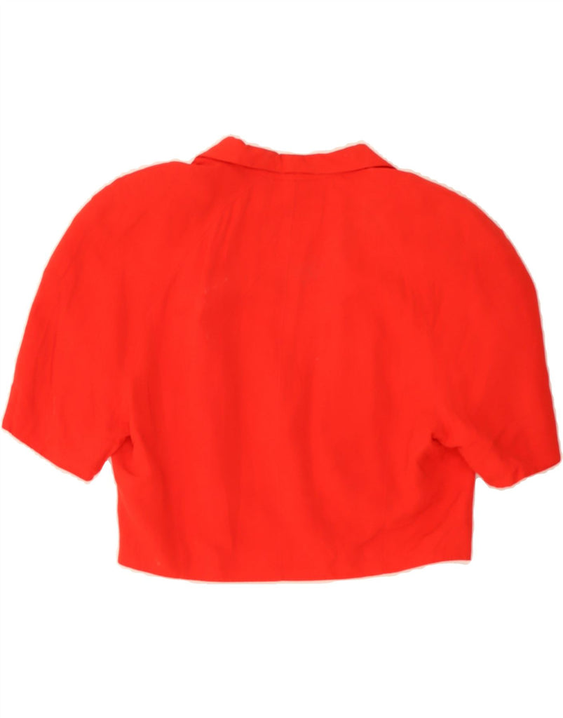 MONDI Womens Bolero Jacket EU 40 Medium Red Viscose Vintage Mondi and Second-Hand Mondi from Messina Hembry 