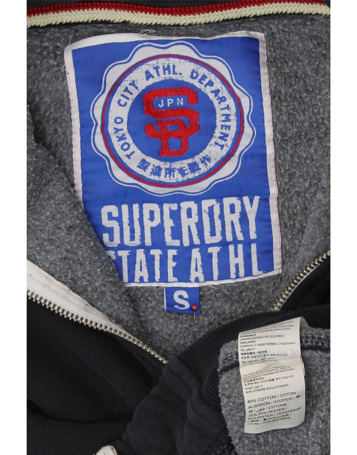 SUPERDRY Hombre Sudadera Gráfica Jersey Pequeño Azul Marino Algodón