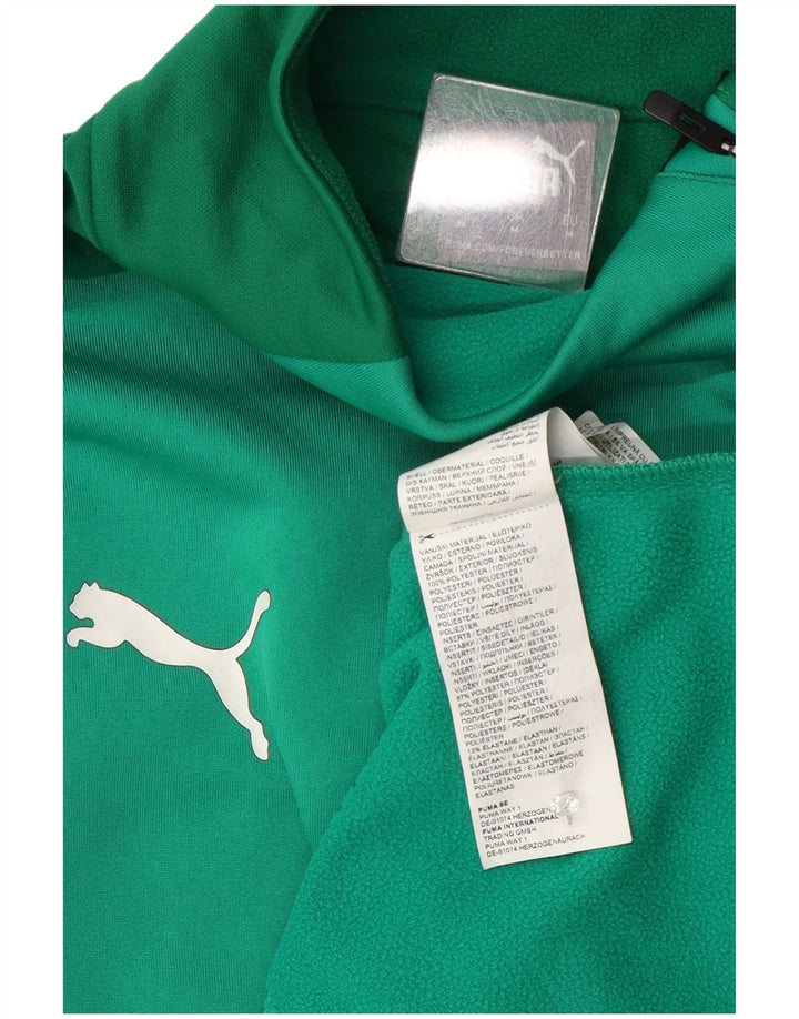 Puma Hombre Sudadera Con Cremallera Y Cuello Jersey De Poliéster Color Block Verde Medio