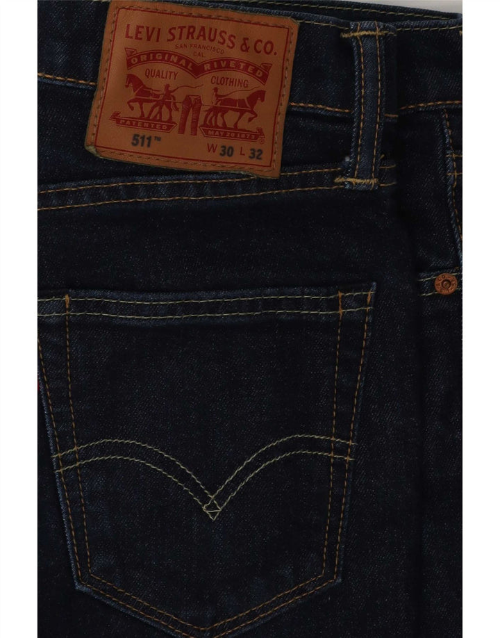 Levi's Hombre 511 Slim Jeans W30 L29 Algodón Azul