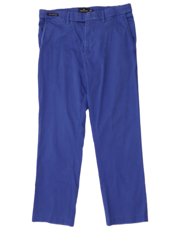 Marks & Spencer Pantalón chino cónico azul Harbor para hombre W34 L29 Azul