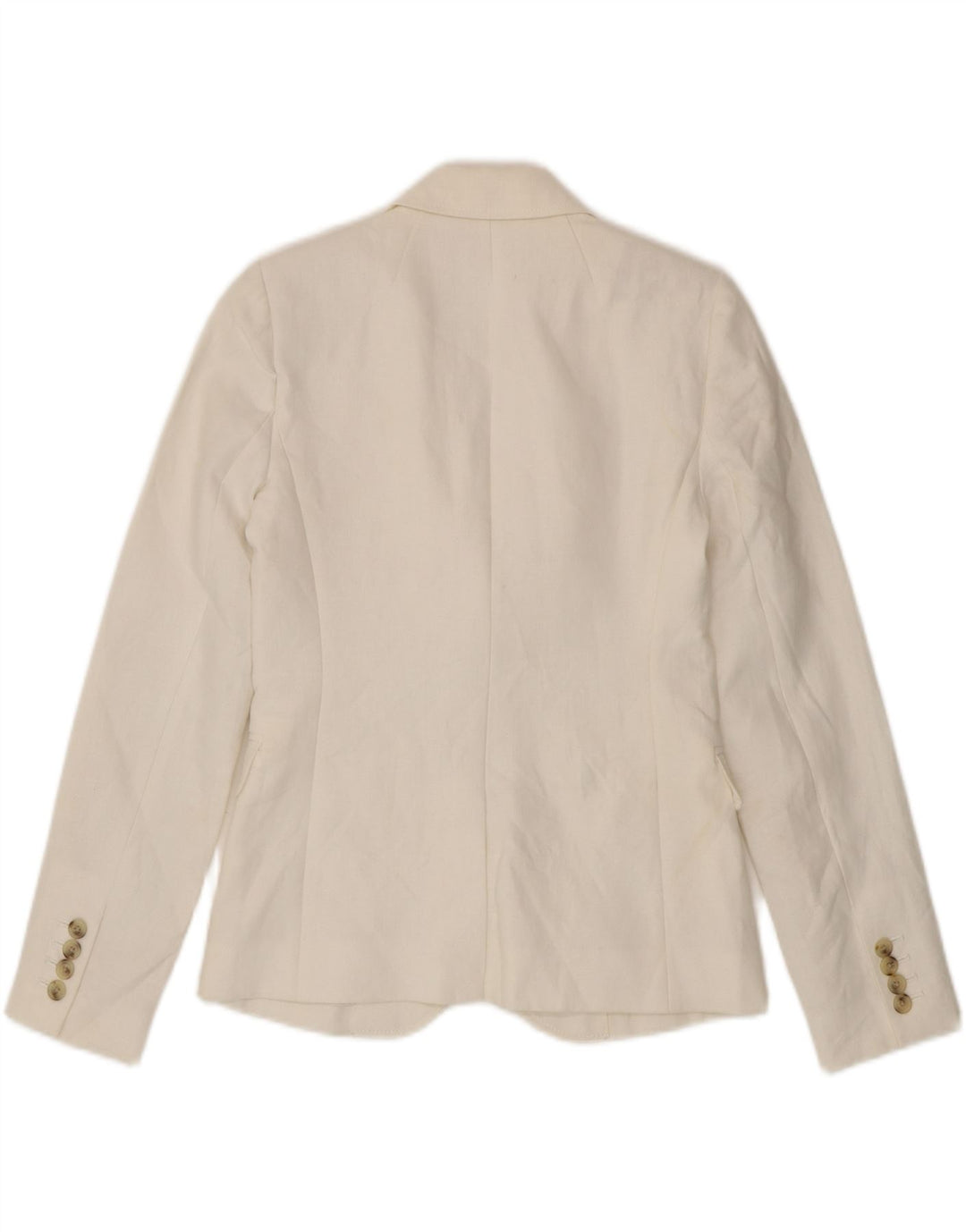J. Crew Chaqueta Blazer de 2 Botones para Mujer US 00 2XS Lino Blanco