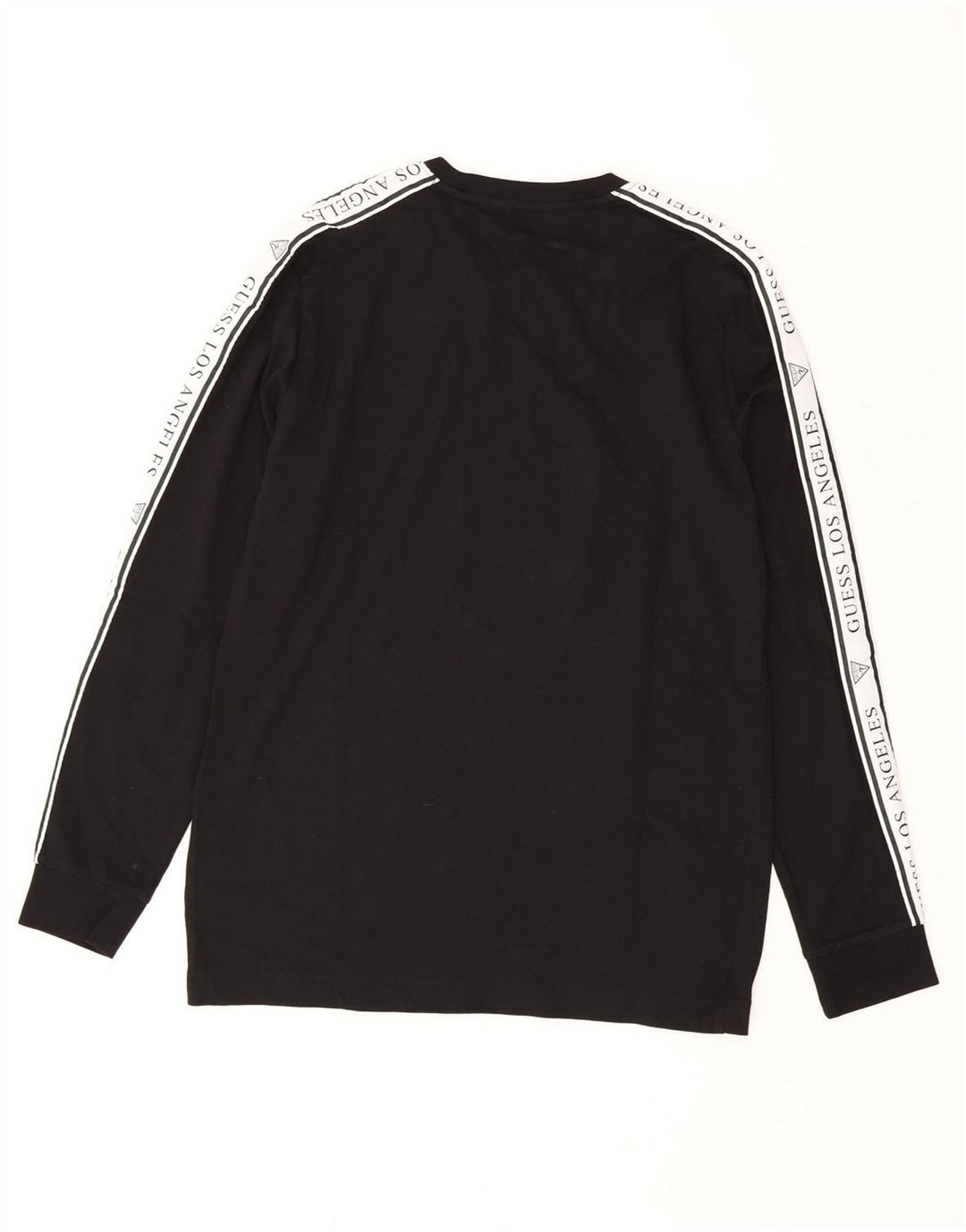 GUESS Top gráfico de manga larga para hombre Algodón color block medio negro