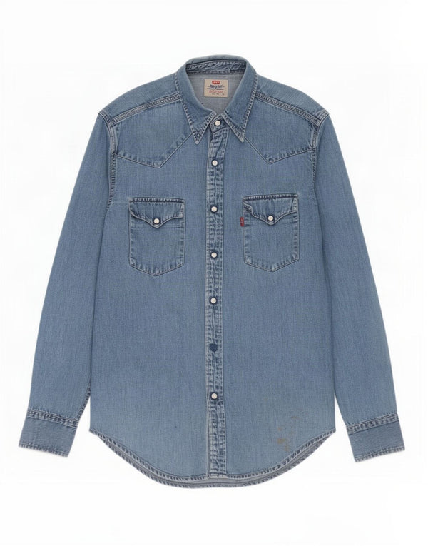 Levi's Hombre Camisa Vaquera De Algodón Azul Medio