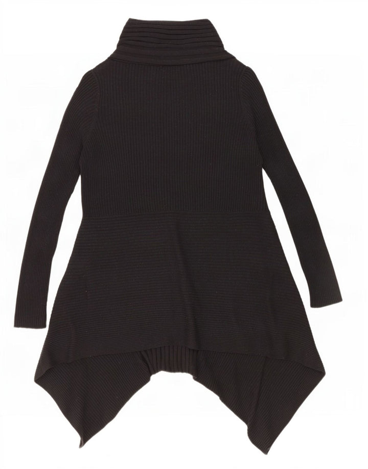 Marks & Spencer Suéter tipo cárdigan asimétrico para mujer UK 46 Grande Negro