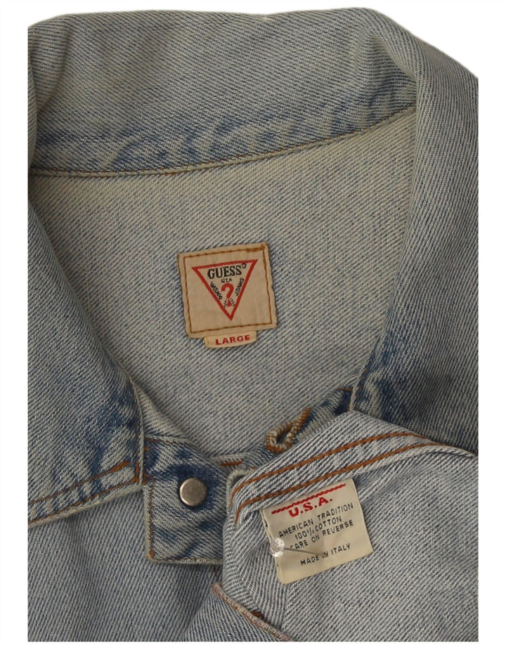 Guess Chaqueta vaquera para mujer UK 44 Grande Algodón azul