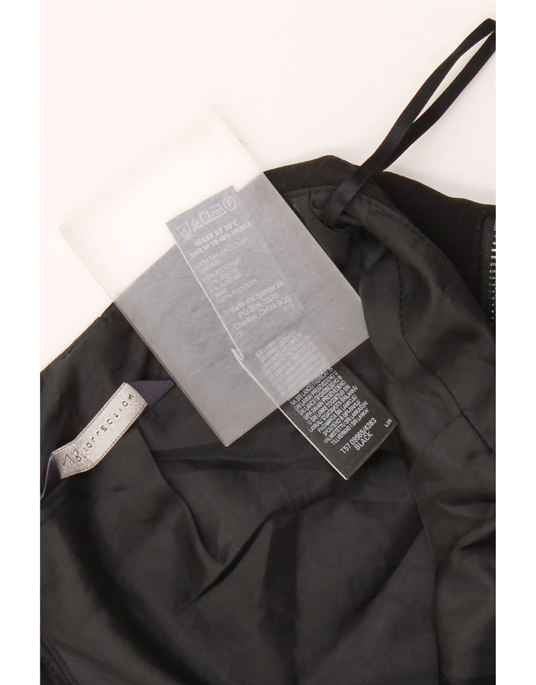 Marks & Spencer Falda lápiz para mujer UK 10 Small W28 Poliéster negro