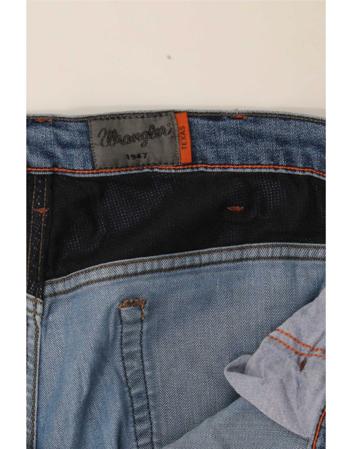 Wrangler Vaqueros Rectos Desgastados para Hombre W38 L27 Azul