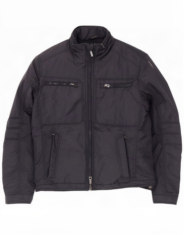 Geox - Chaqueta cortavientos con capucha Respira para hombre, talla 40, color azul marino
