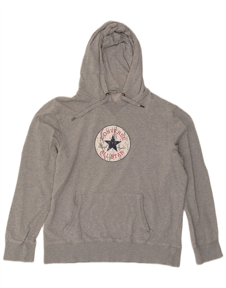 Converse Hombre Graphic Sudadera con Capucha Jumper XL Gris Moteado