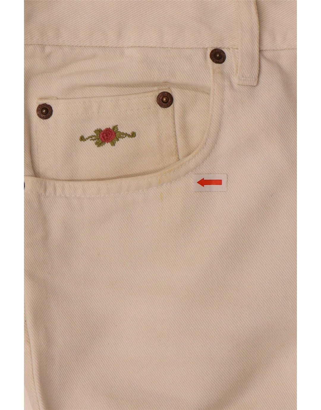 Vaqueros Charro Hombre Rectos W38 L30 Algodón Blanco