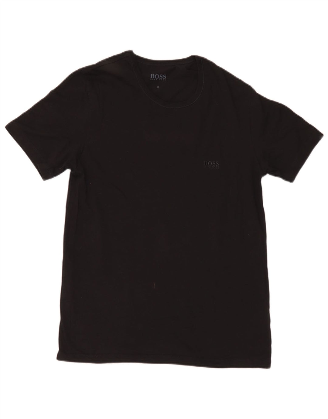 Hugo Boss Hombre Camiseta Top Medium Negro Algodón