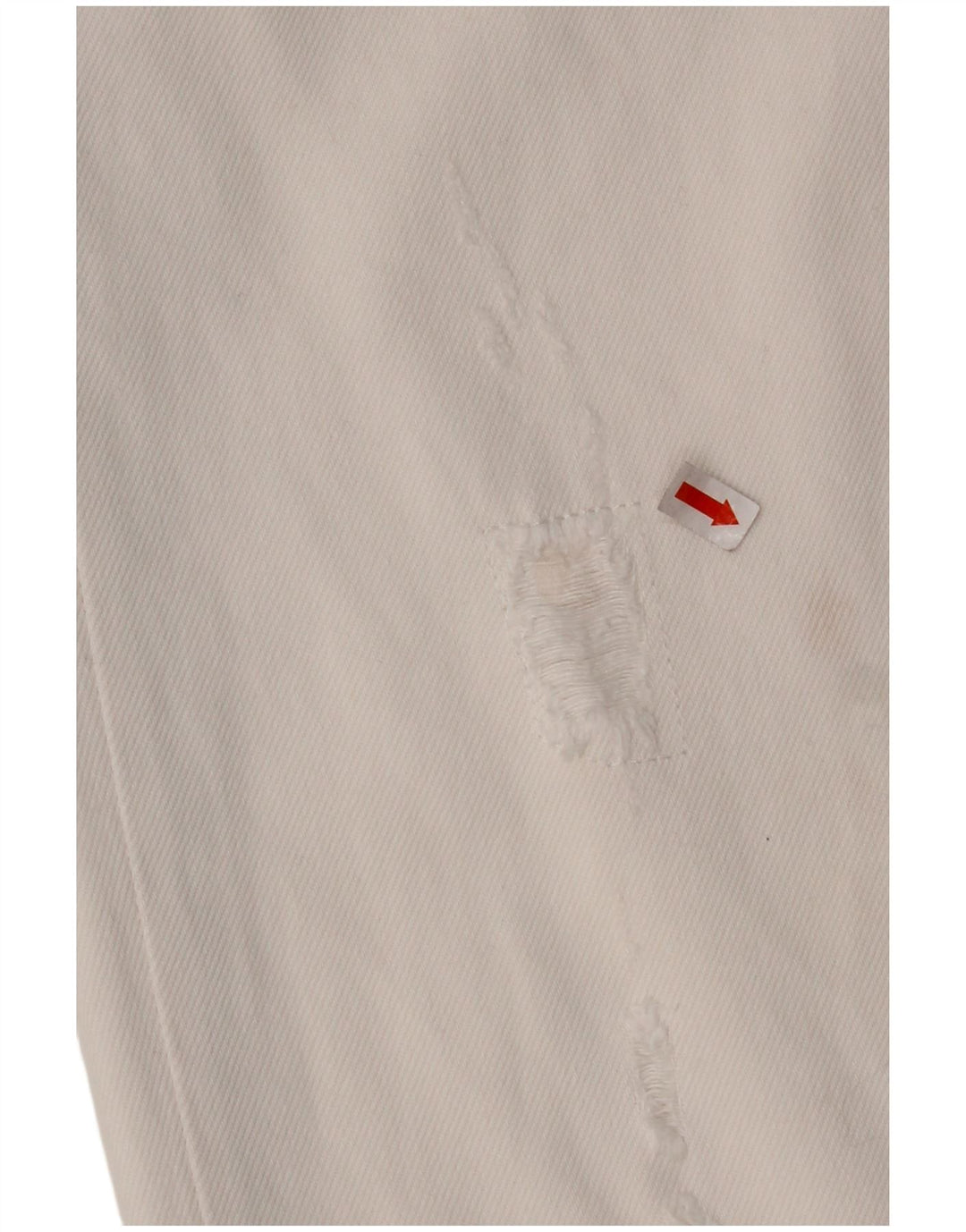 TOMMY HILFIGER Vaqueros rectos desgastados para mujer W29 L28 Algodón blanco