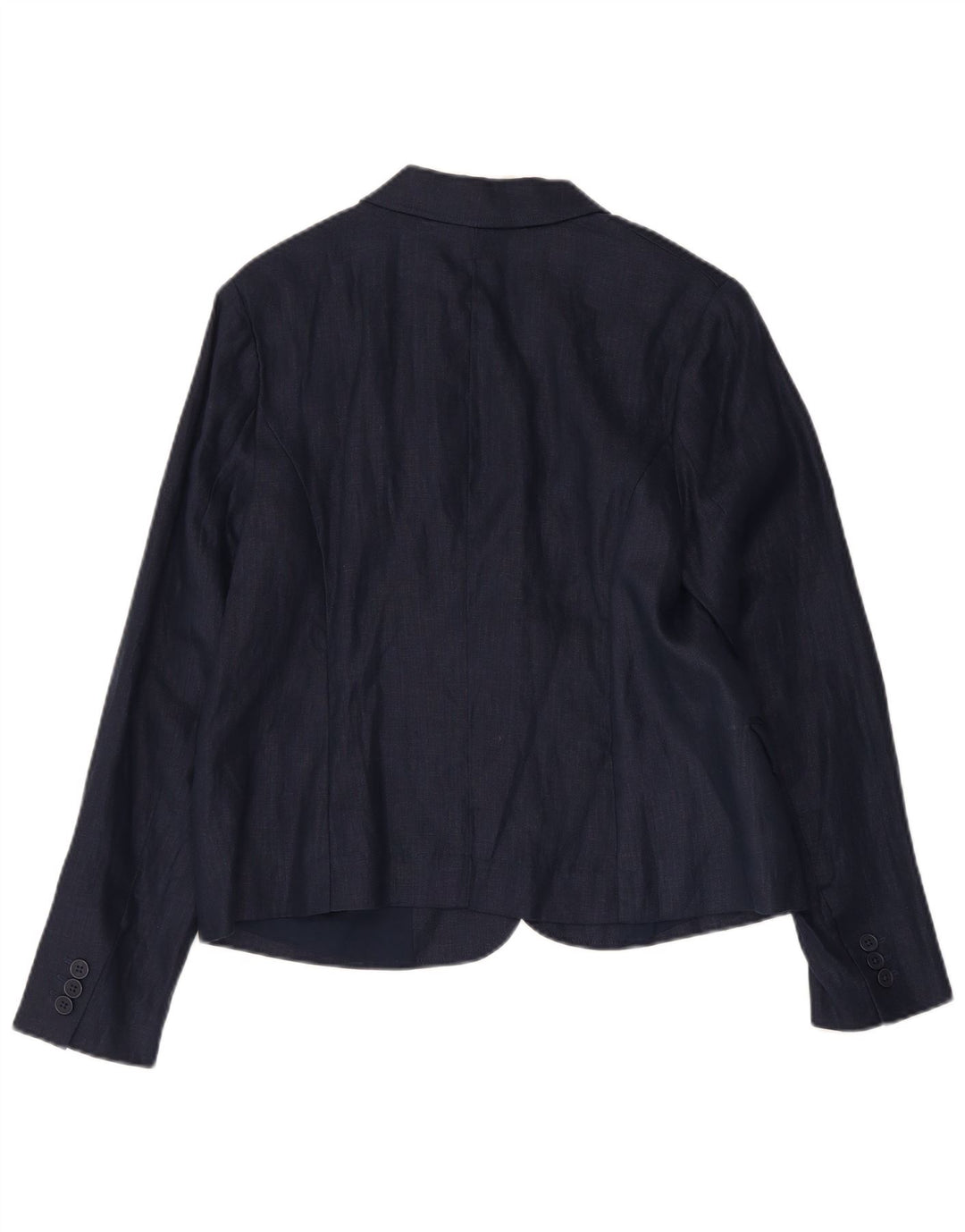 Monsoon Chaqueta tipo blazer de 1 botón para mujer UK 44 Grande Lino azul marino