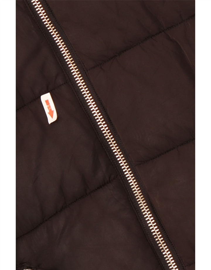 Topshop Chaqueta acolchada extragrande para mujer UK 12 Mediana Poliéster negro