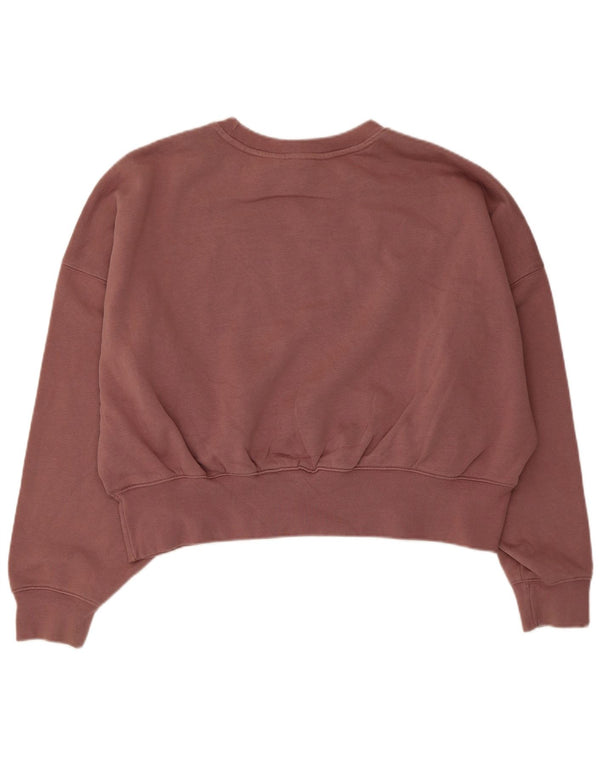 Adidas Mujer Relaxed Fit Sudadera Jumper UK 10 Small Marrón Algodón