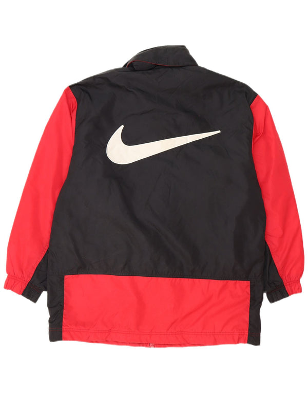 Nike Chaqueta cortavientos holgada con capucha para hombre UK 36 Small Rojo Colorblock