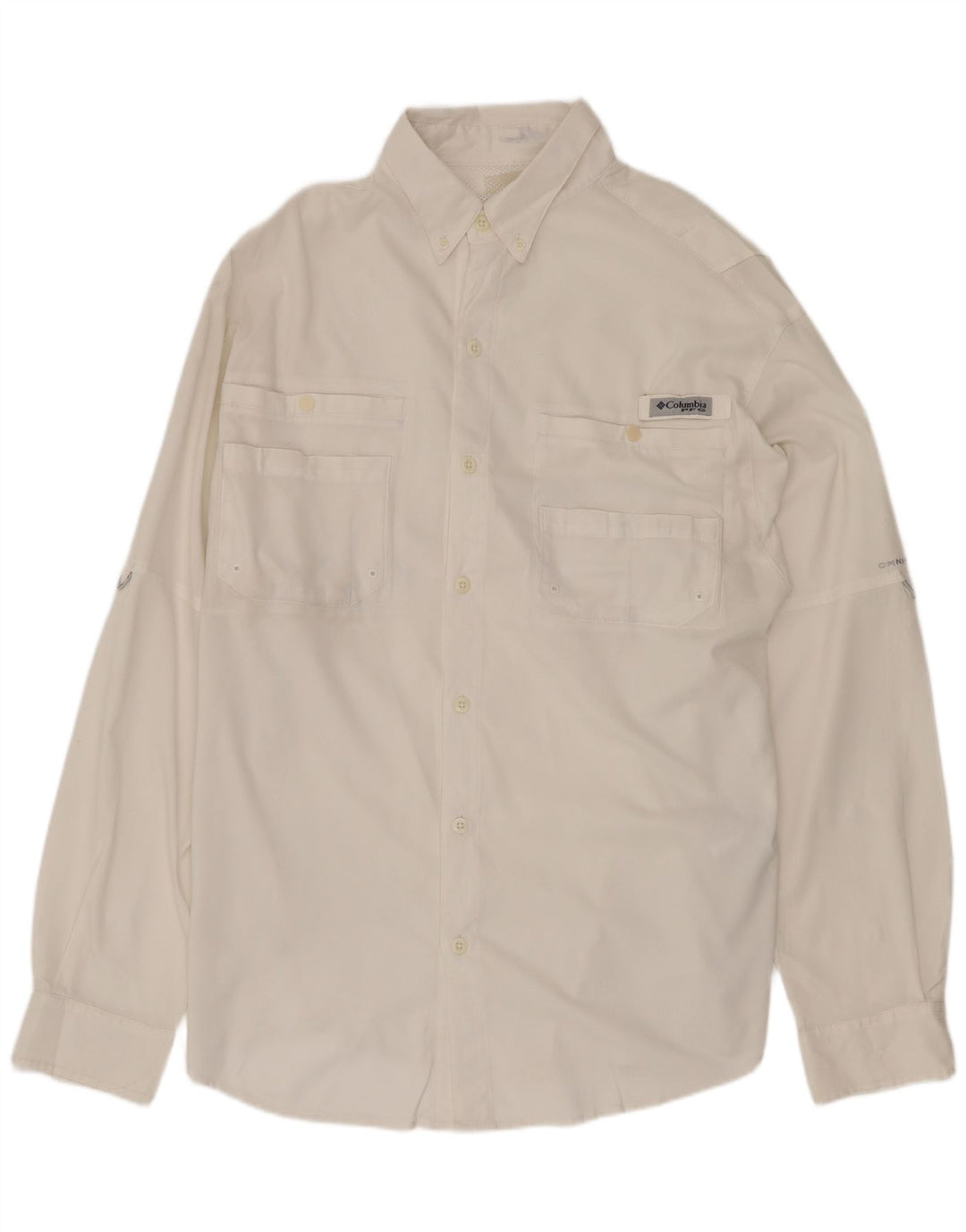 Camisa Columbia Hombre Mediana Blanca Poliéster