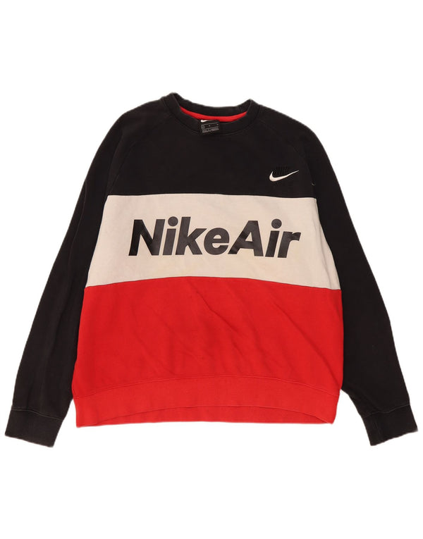 Nike Sudadera con estampado gráfico tipo jersey de algodón multicolor con bloques de color mediano