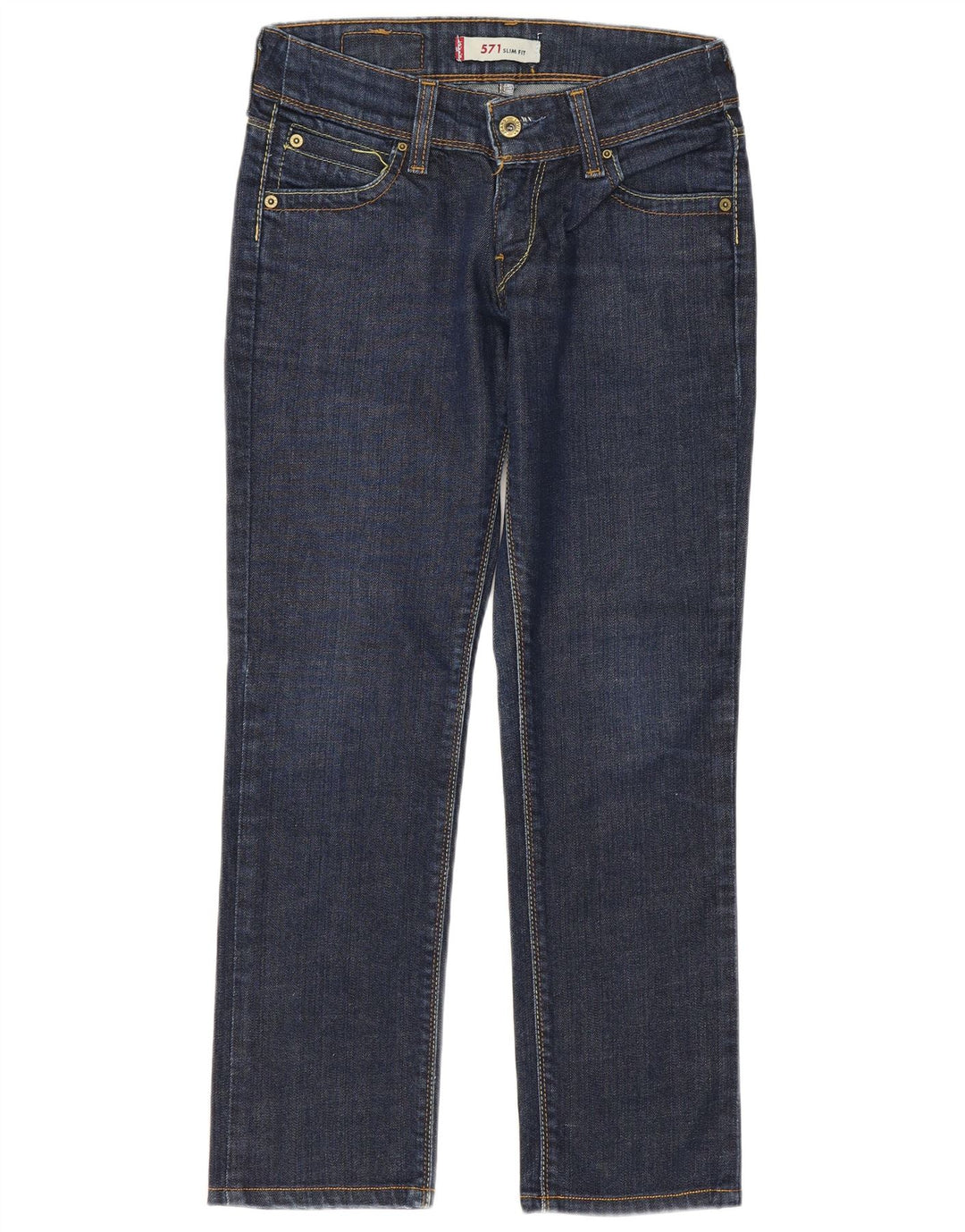 Levi's Mujer 571 Slim Jeans W26 L26 Algodón Azul