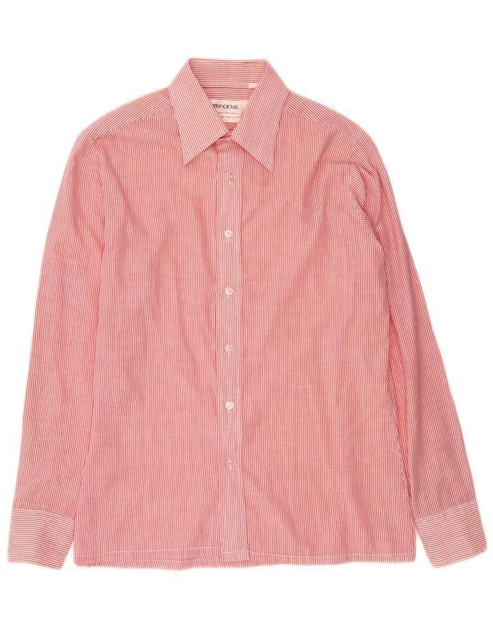 Camisa Imperial para hombre Talla 39 15 1/2 Poliéster a rayas rojas medianas