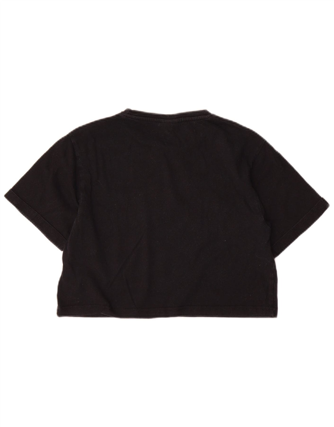 ELLESSE Camiseta corta extragrande con gráfico para mujer UK 6 XS Algodón negro