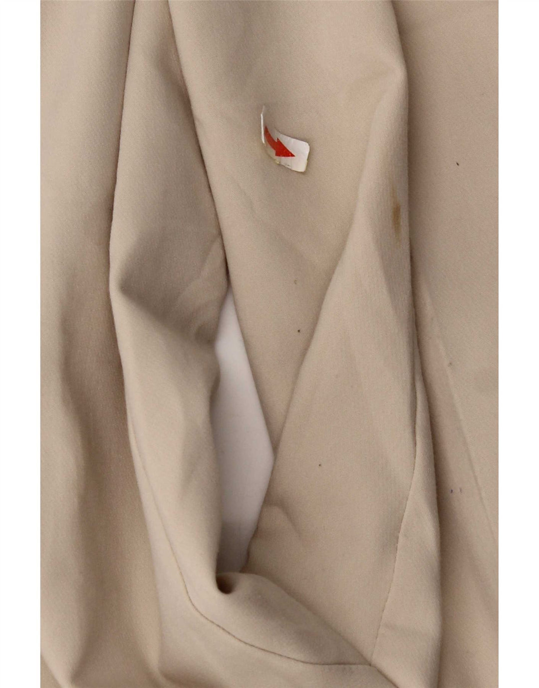 Zara Mujer Pantalón De Traje Cónico Mediano W28 L26 Poliéster Blanco Roto