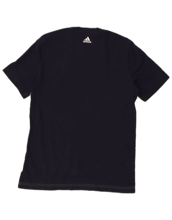Adidas Camiseta gráfica para niño 13-14 años Azul marino Colorblock Algodón