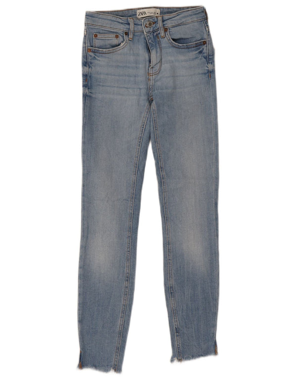 Zara Vaqueros pitillo para mujer EU 34 2XS W24 L26 Algodón azul