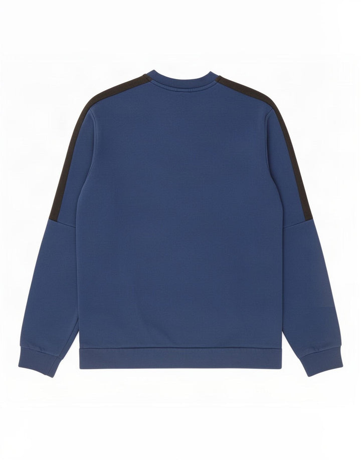 Adidas Hombre Sudadera Jumper Azul Medio Colorblock Algodón