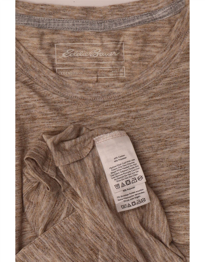 Camiseta Eddie Bauer Hombre Top Algodón Moteado Beige Medio