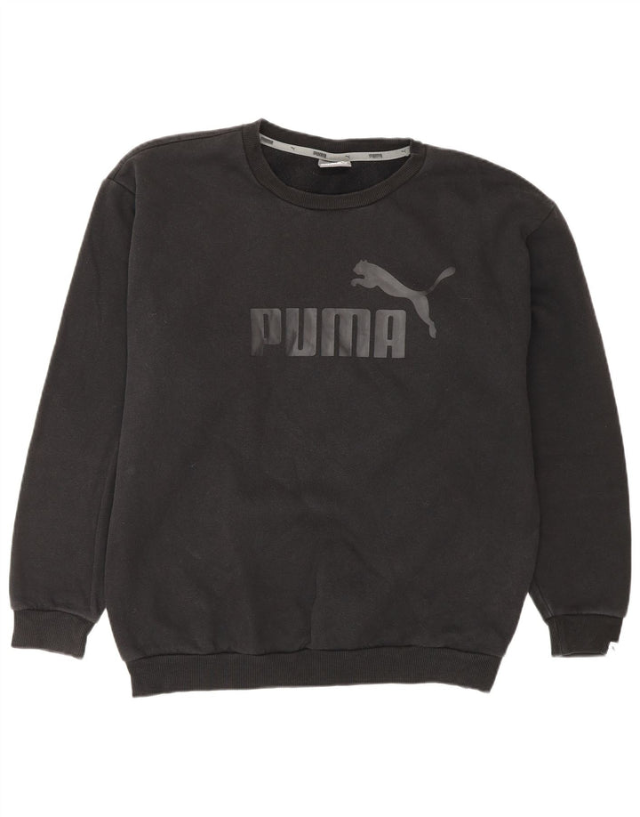PUMA Sudadera con gráfico de ajuste holgado para mujer UK 12 Medium Black