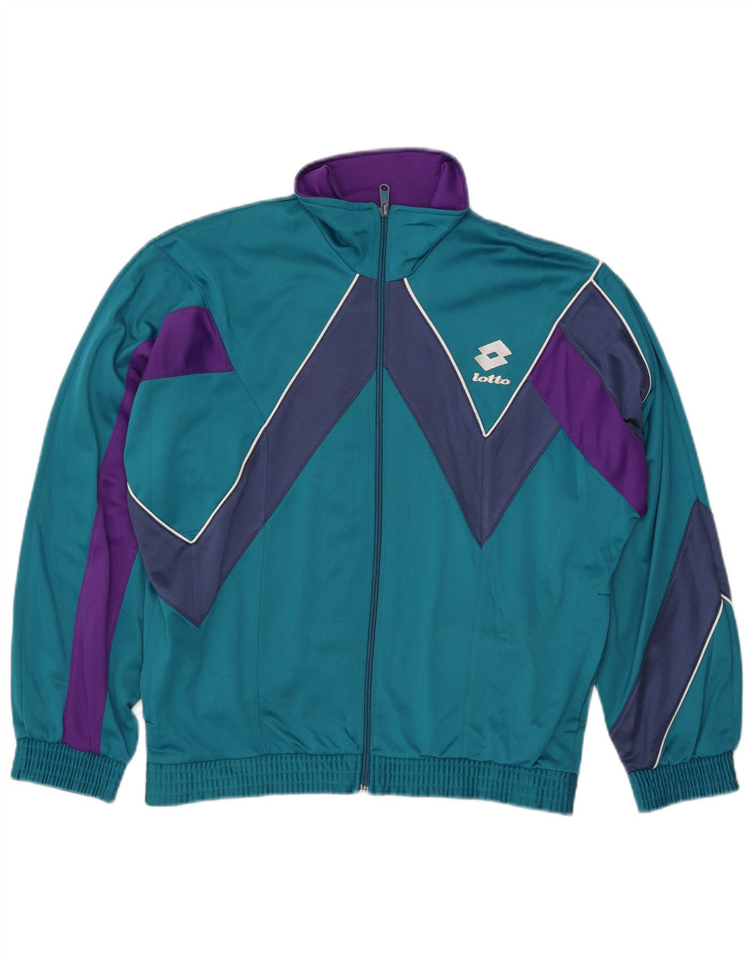 LOTTO Chaqueta de chándal para hombre Small Blue Colorblock