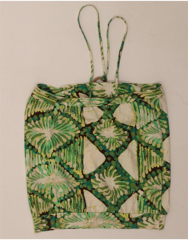 Top corto con cuello halter para mujer Gap UK 42 Algodón Argyle/Diamond verde medio