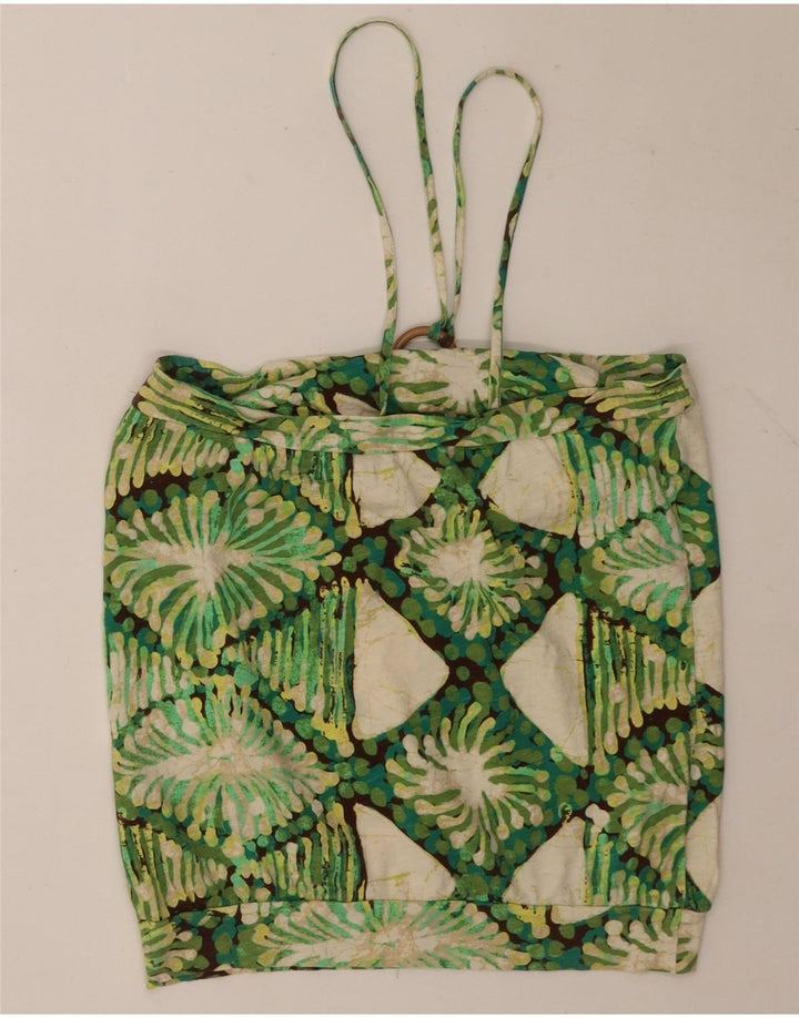 Top corto con cuello halter para mujer Gap UK 42 Algodón Argyle/Diamond verde medio