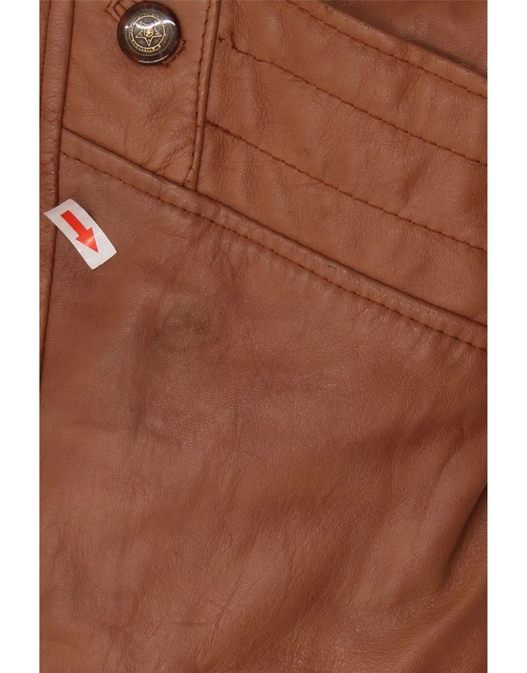 Vintage mujer chaqueta de piel de gran tamaño Reino Unido 16 marrón grande