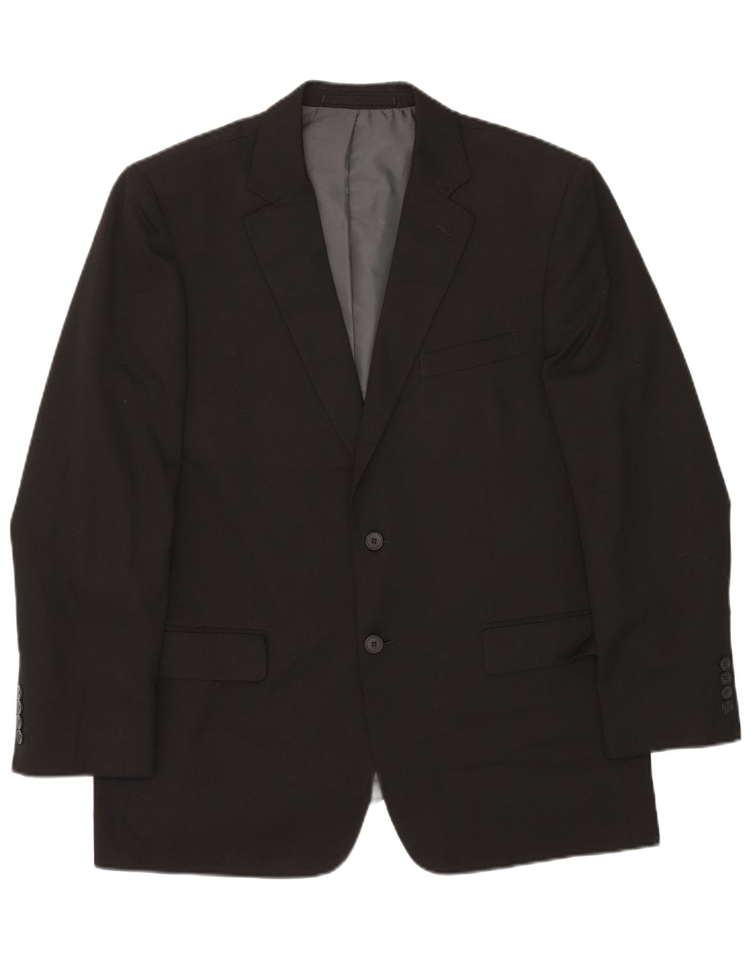 Marks & Spencer Chaqueta tipo blazer de 2 botones para hombre UK 42 Grande Poliéster negro