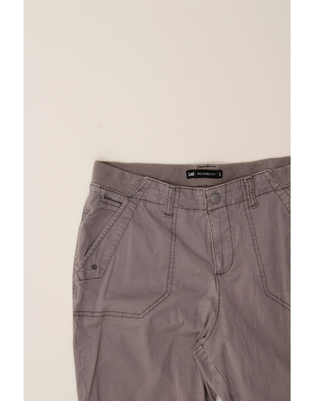 LEE Womens Relaxed Fit Cargo Trousers US 8 Medium W27 L23 Grey Cotton Vintage Lee and Second-Hand Lee from Messina Hembry 