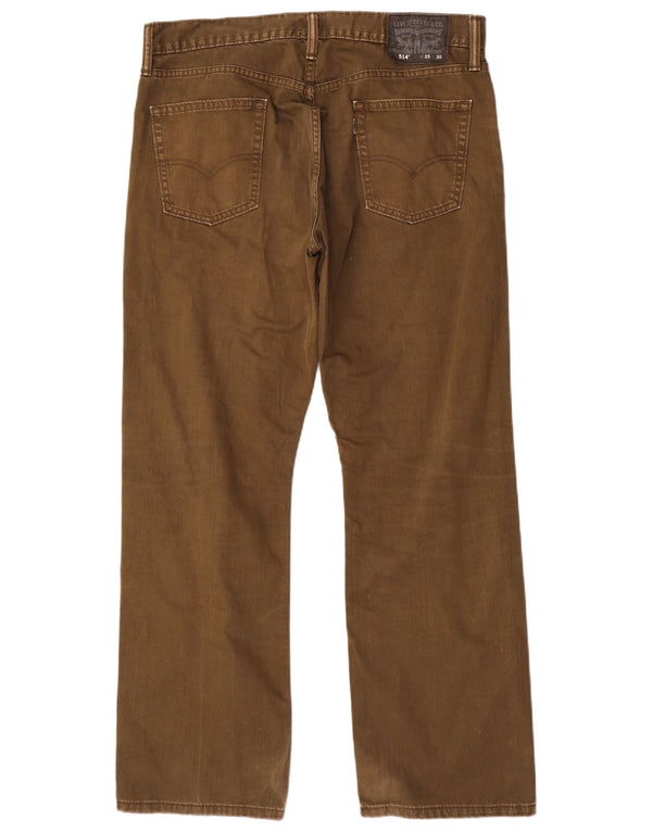 Levi's Mens 514 Pantalones Casuales Rectos W35 L30 Algodón Marrón