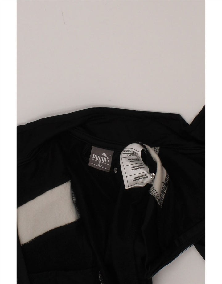 Puma Chaqueta de chándal para bebé niño 9-12 meses Negro Colorblock Poliéster