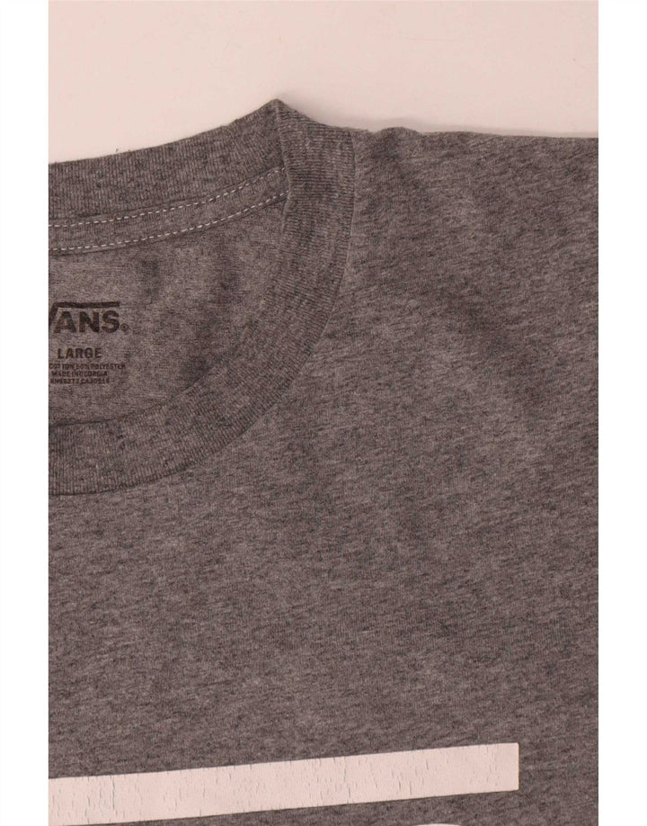 Vans - Camiseta gráfica para hombre, talla grande, algodón gris