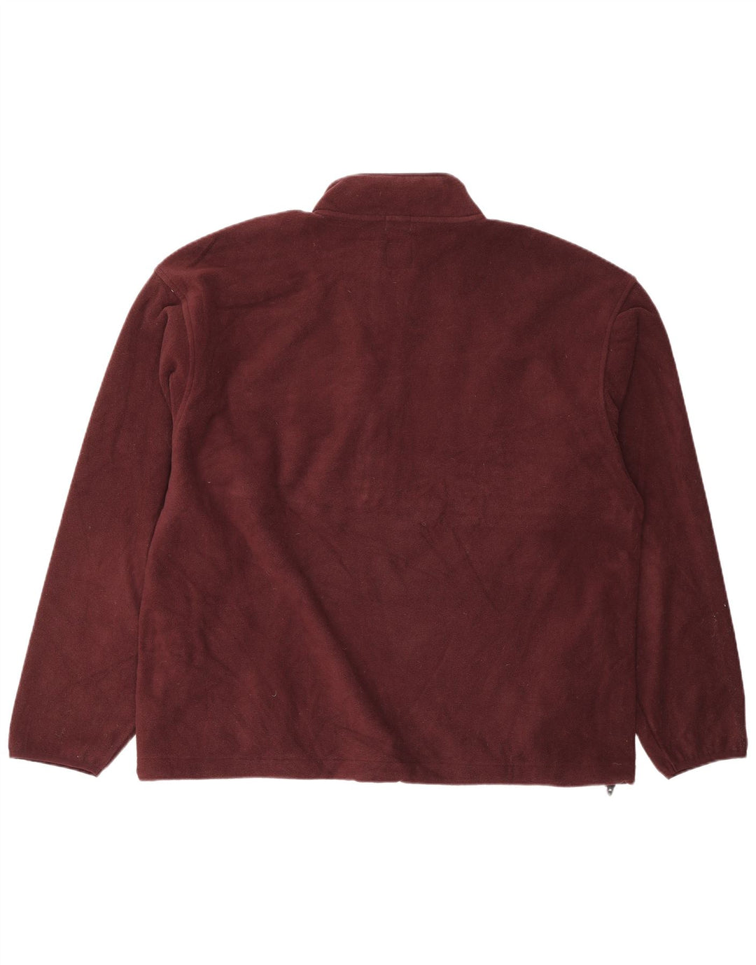 Gap - Jersey de forro polar con cuello y cremallera para hombre, tamaño grande, poliéster burdeos
