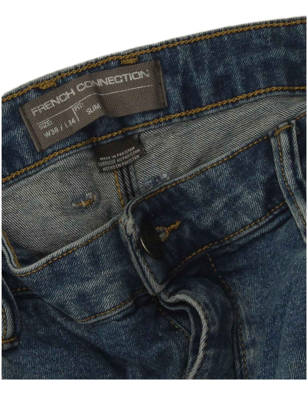 French Connection Vaqueros ajustados para hombre W38 L34 Algodón azul